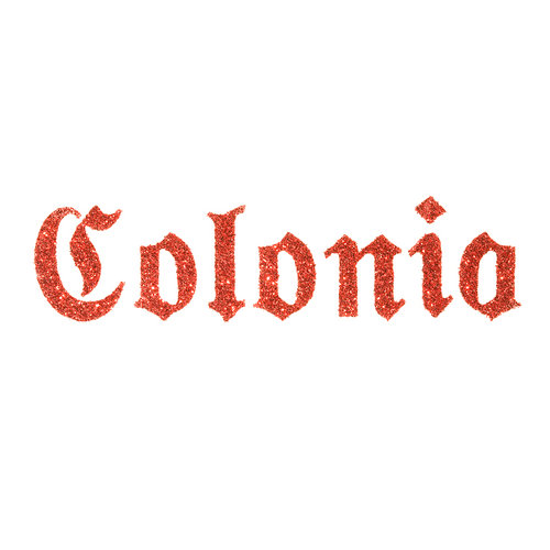 Colonia in roter Nostalgieschrift - Groß