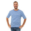 Männer Shirt Ringel, Halbarm blau-weiß