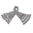 Ringel Schal de Luxe mit 2 Stufen + Spitze, schwarz-weiß