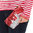 Pailletten-Tasche, rot-weiß