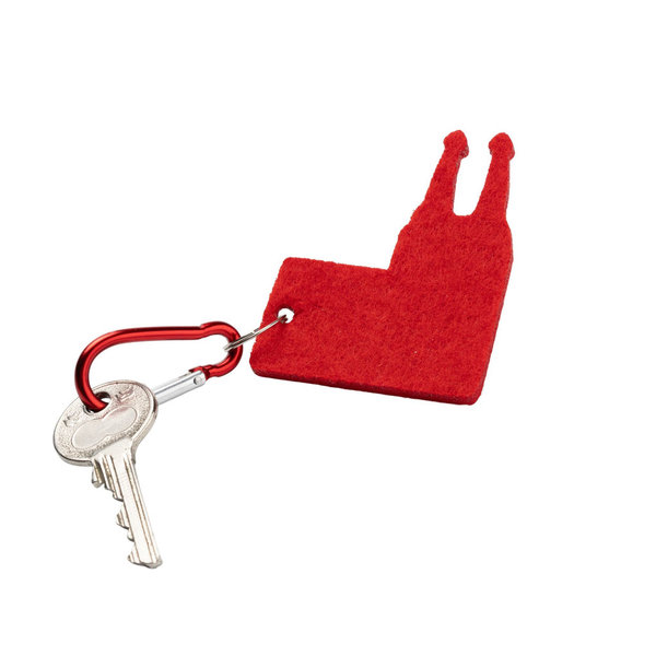Schlüsselanhänger Filz DOM, rot